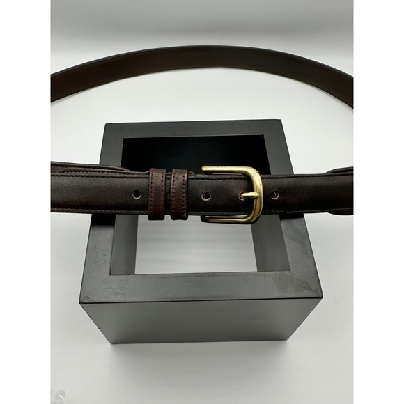 Coach Other - Vintage Coach Leather Belt 42 105 Mocha Brown Brass Made in USA Glove Tanned